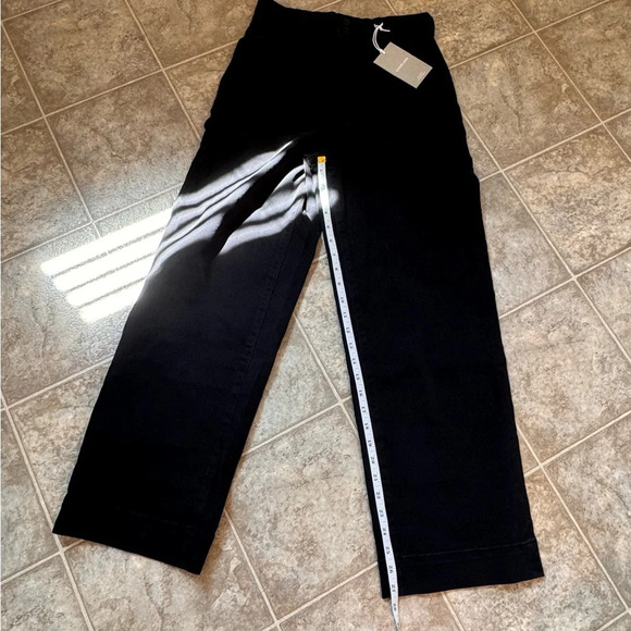NWT Everlane Bottom Organic Cotton Crop Wide-leg Black size 2 - Picture 13 of 16
